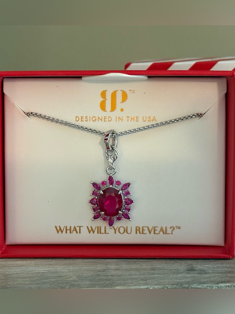 Bomb Party Jul Birthday Necklace “The Fiona Necklace” Brand New!